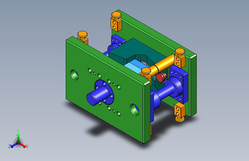 汽车冲压件钢板冲孔模具三维设计3D模型