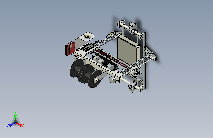 三喷头3D打印机3D模型
