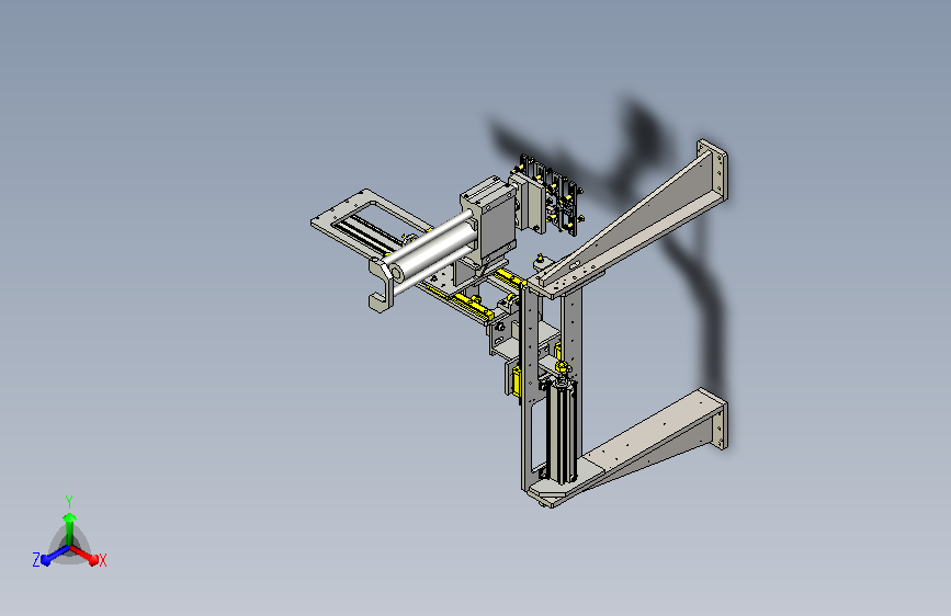 三轴机械手带吸盘3D模型
