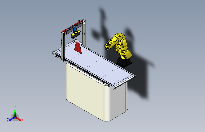 视觉引导机械手对工件夹取3D模型