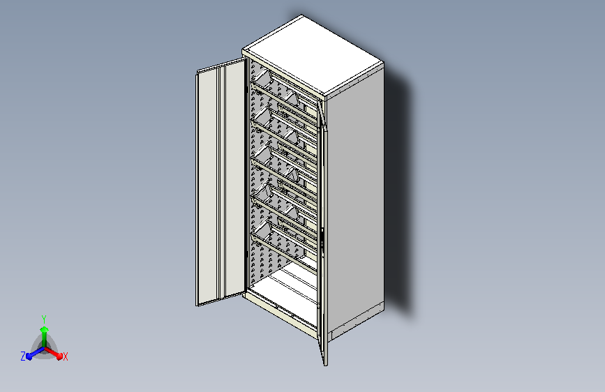 双开门刀具柜3D模型
