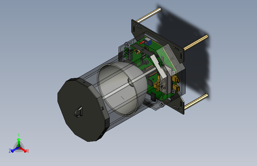 无人机机载降落伞装配图3D模型