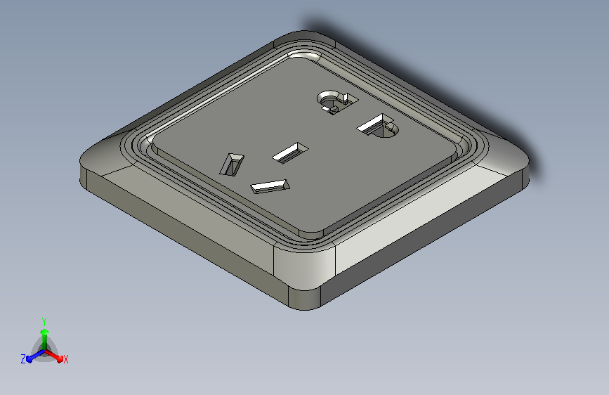 五孔插座（有细节）3D模型
