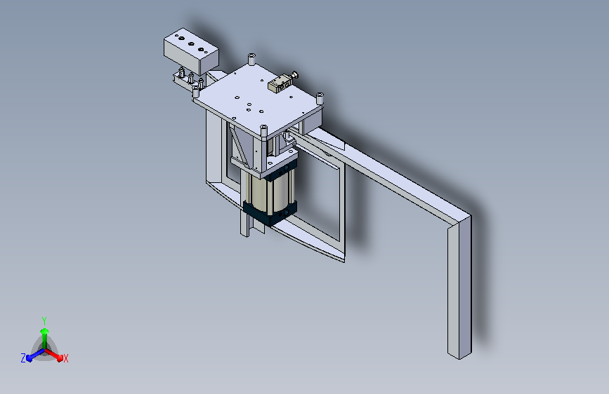 吸烟机开关支架铆接夹具3D模型