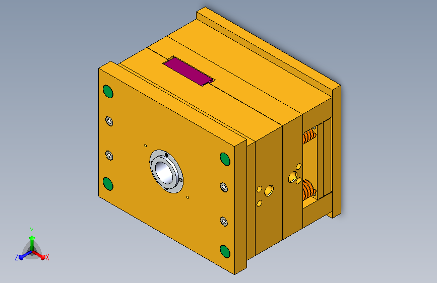小电器外壳，热流道模具3D模型