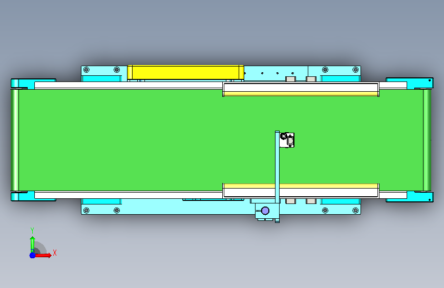 小型带CCD传送带3D模型 正面视图