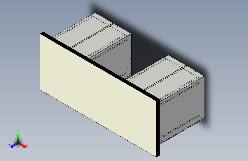 一款车间工作桌设计3D模型