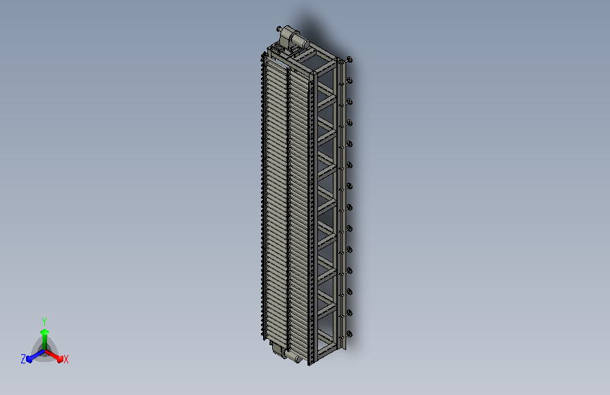 重型双带轴承滚筒线3D模型