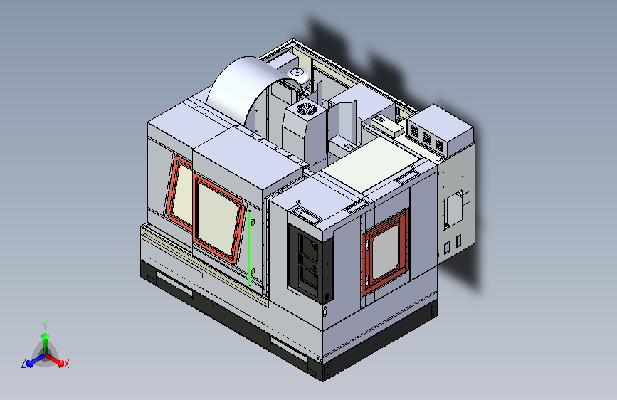 850L加工中心钣金外壳设计（单门）