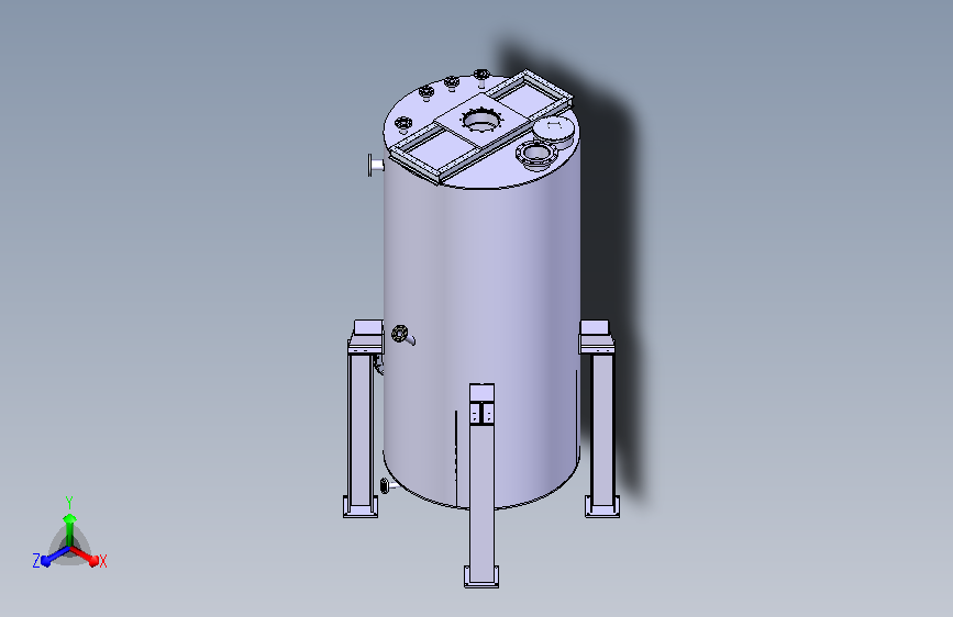 2000x4000-熟化塔 3D模型