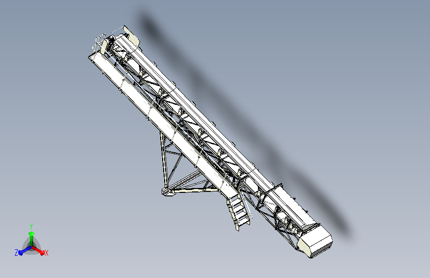 B600-12m皮带式输送机三维模型