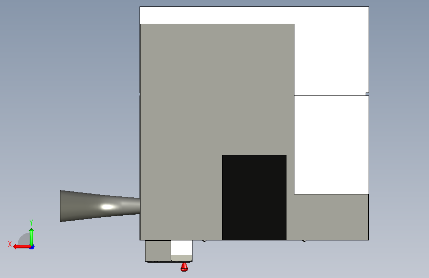 VMC-700L数控铣床3d模型 背面视图