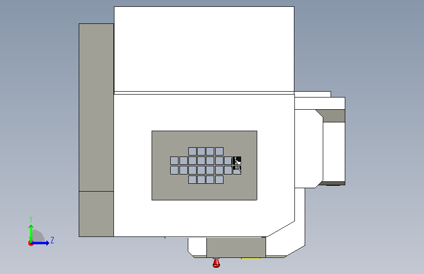 VMC-700L数控铣床3d模型 左侧视图