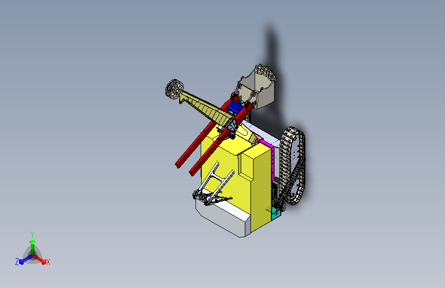 WK27机械挖掘机三维模型
