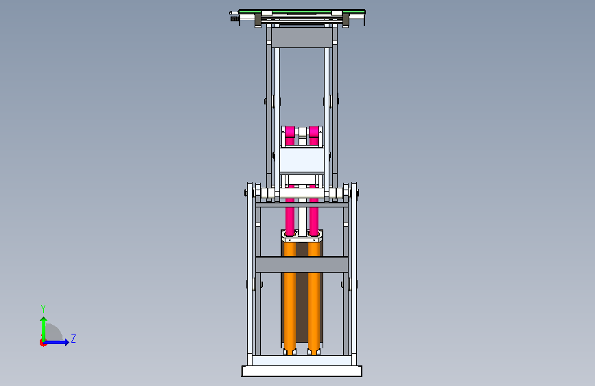 超薄剪举升机SolidWorks标准图纸全套 背面视图
