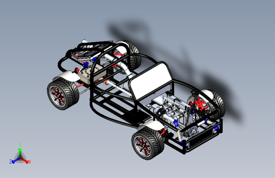 超级跑车整车设计（除外壳）（发动机完整）