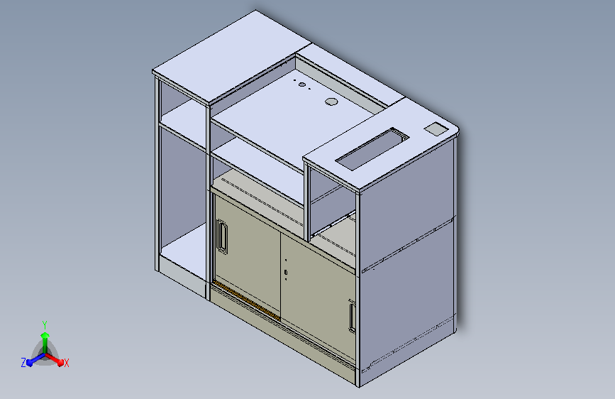 超市系列设备--化妆品收银台 3D模型