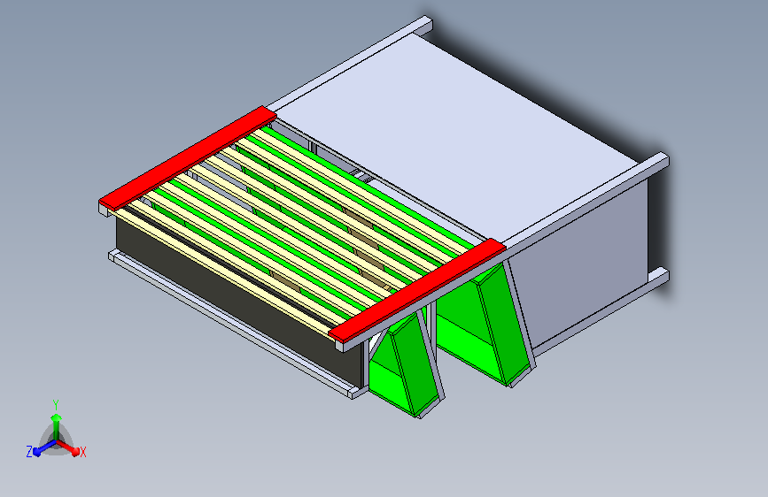 超市系列设备--双层蔬果架 3D模型