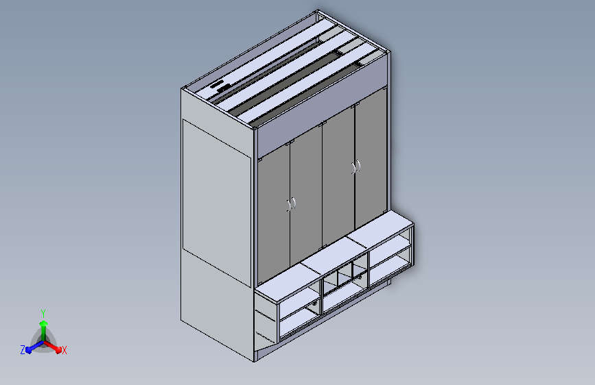 超市系列设备--西点柜 3D模型