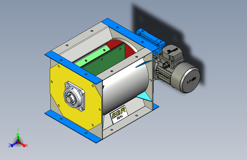 大型气动闸阀模型