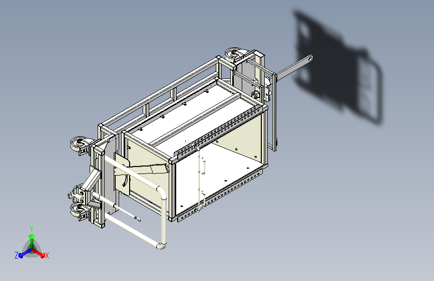 可旋转集装箱台车模型