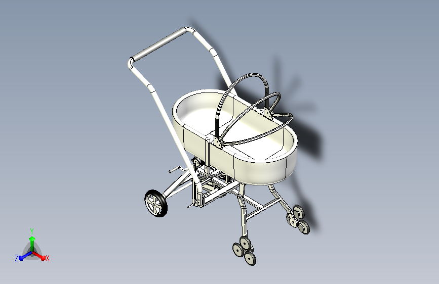 可自动摇动的婴儿车