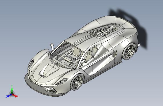 可3D打印跑车模型