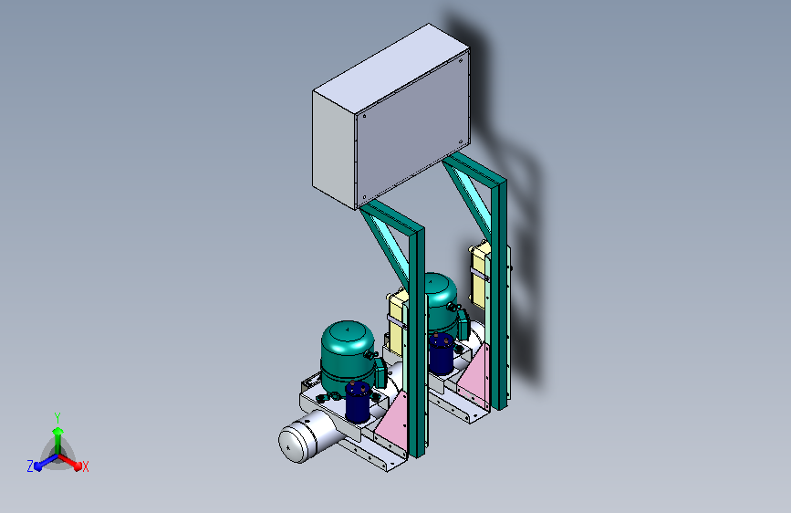 冷凝装置三维模型