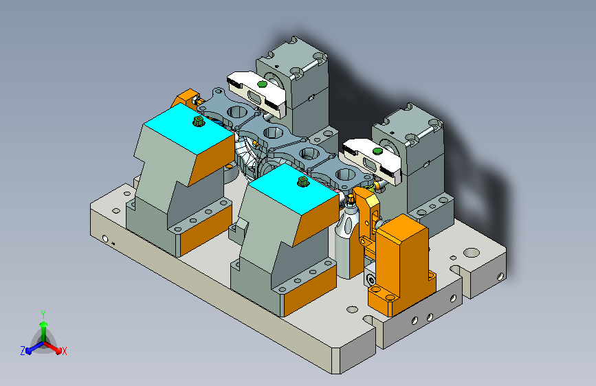汽车发动机排气管立加夹具