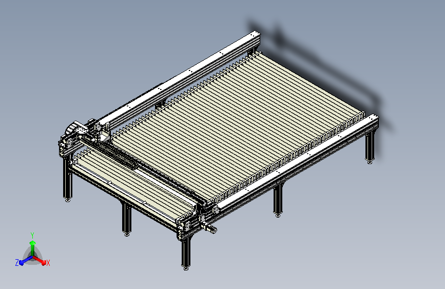 数控等离子切割机三维模型