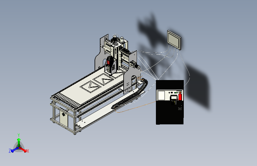 数控铣床三维模型