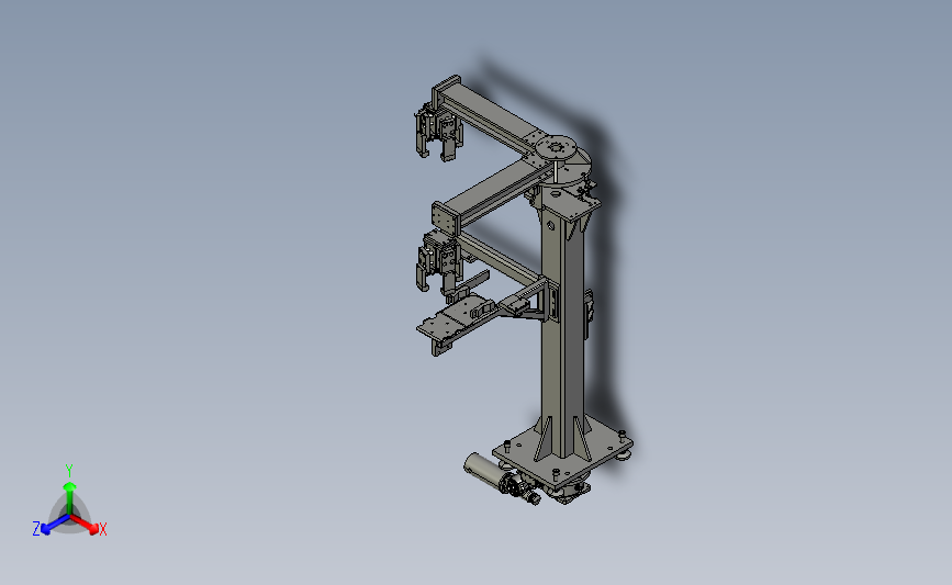 焊接机卸料抓取机械手 3D模型SW
