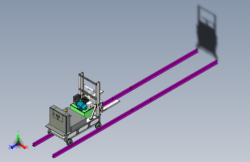 铁轨自动送料小车