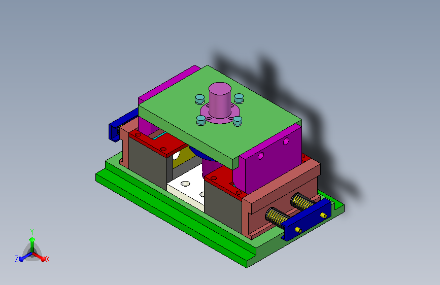 斜楔式侧向冲孔模具