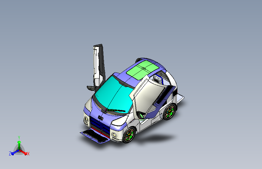 小型双座概念环保电动汽车