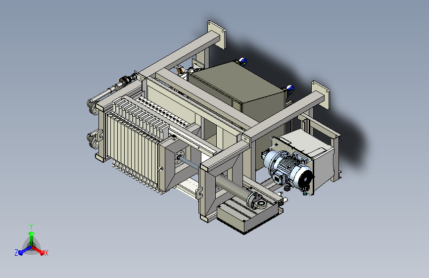 压滤机三维模型3D图