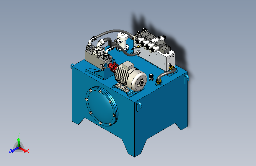 液压站三维模型