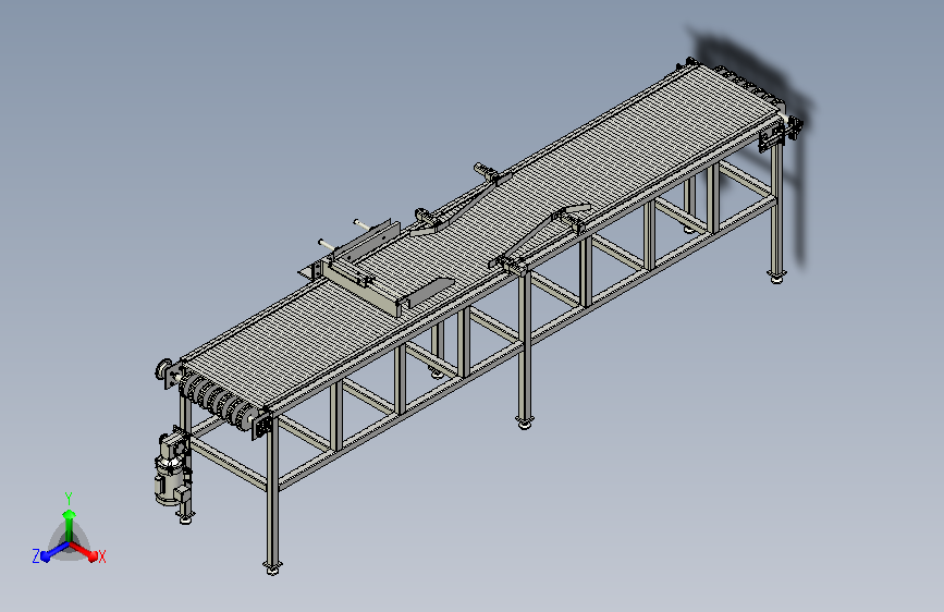 一款带固定夹紧装置的皮带铰链输送机