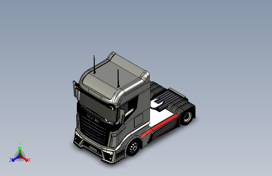 一款斯堪尼亚Scania卡车模型