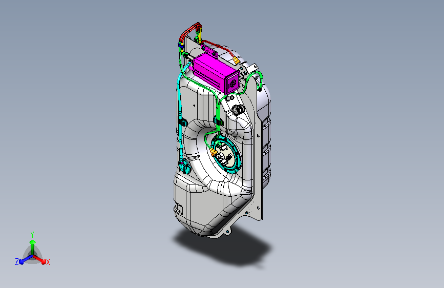 一款汽车燃料箱（油箱）catia设计