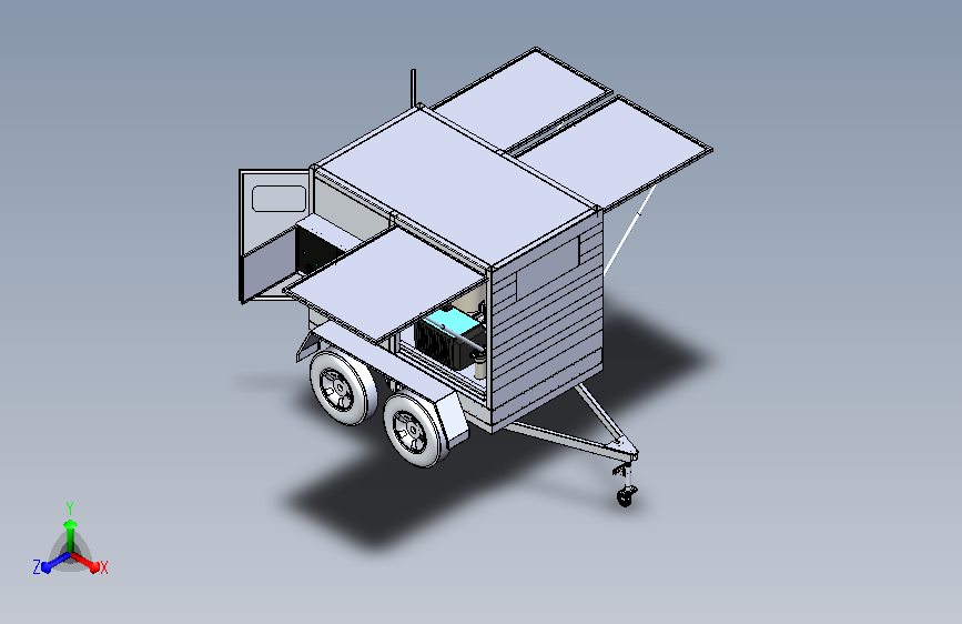 移动加油车三维模型