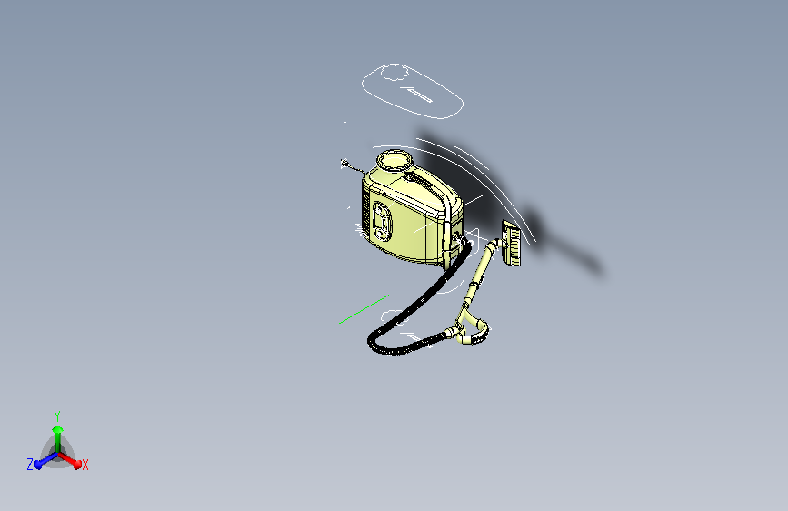 真空吸尘器CATIA设计模型