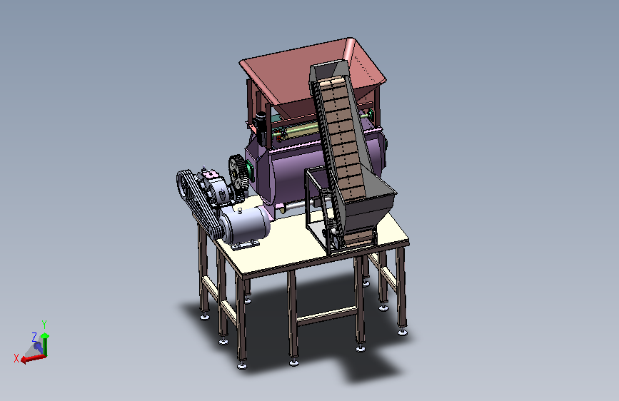 单轴混凝土搅拌机三维 1637878==wb40