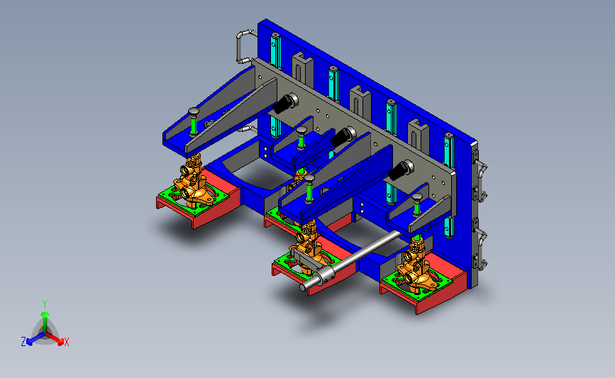制动主缸测量夹具 3D模型SW
