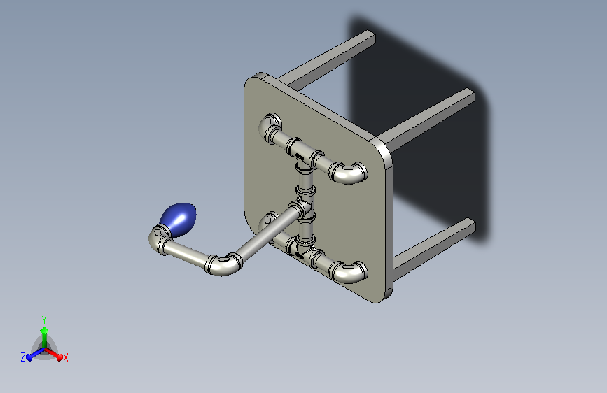 管件制成的台灯