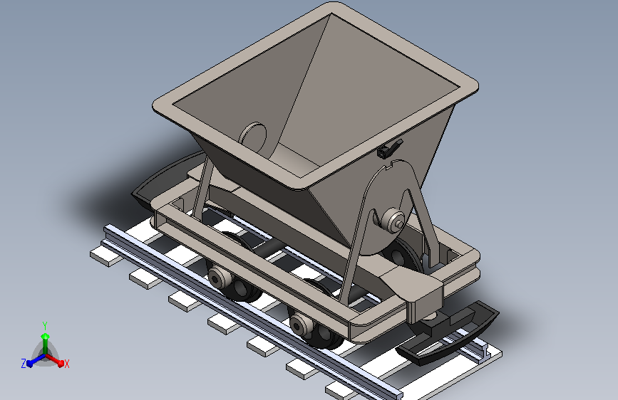 简单矿用倾卸车