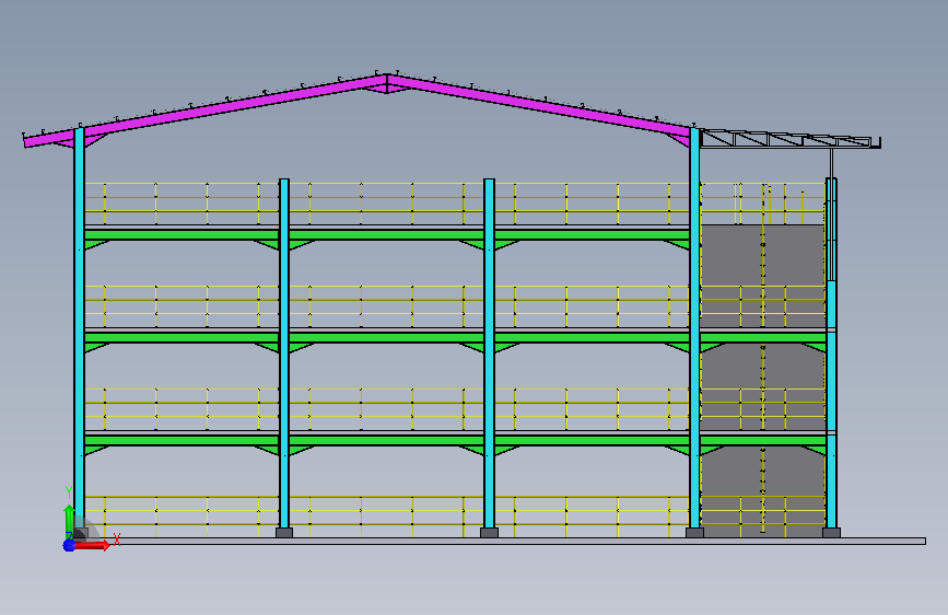 三层式摩托车停车楼