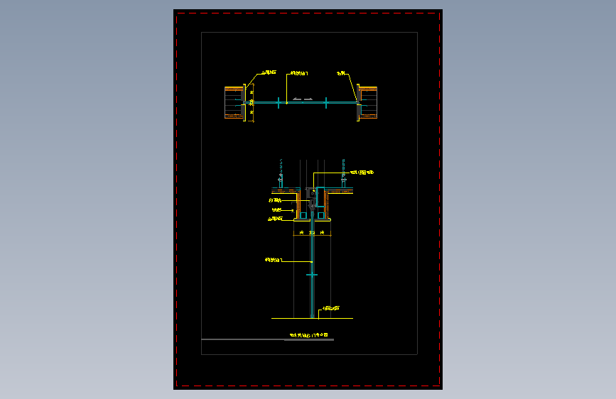 【标准门】电动玻璃移门节点图