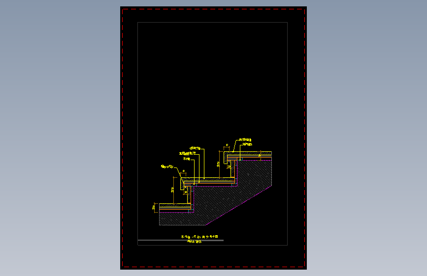【地坪】木地板（灯带）踏步节点图-混凝土楼梯