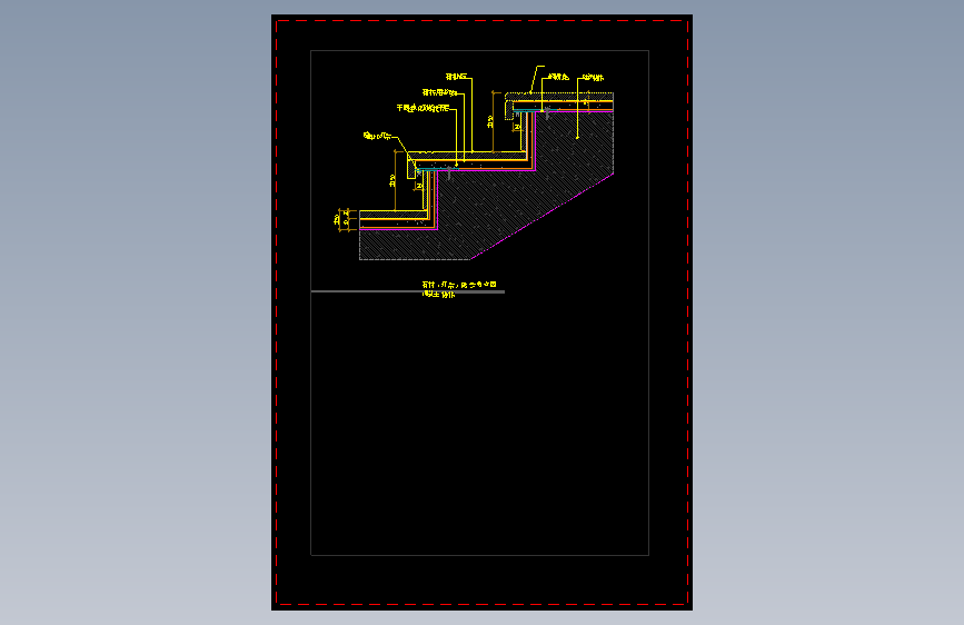 【地坪】石材（灯带）踏步节点图-混凝土楼梯